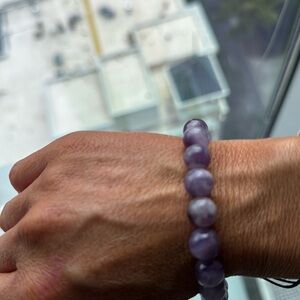 Natural violet amethyst bracelet